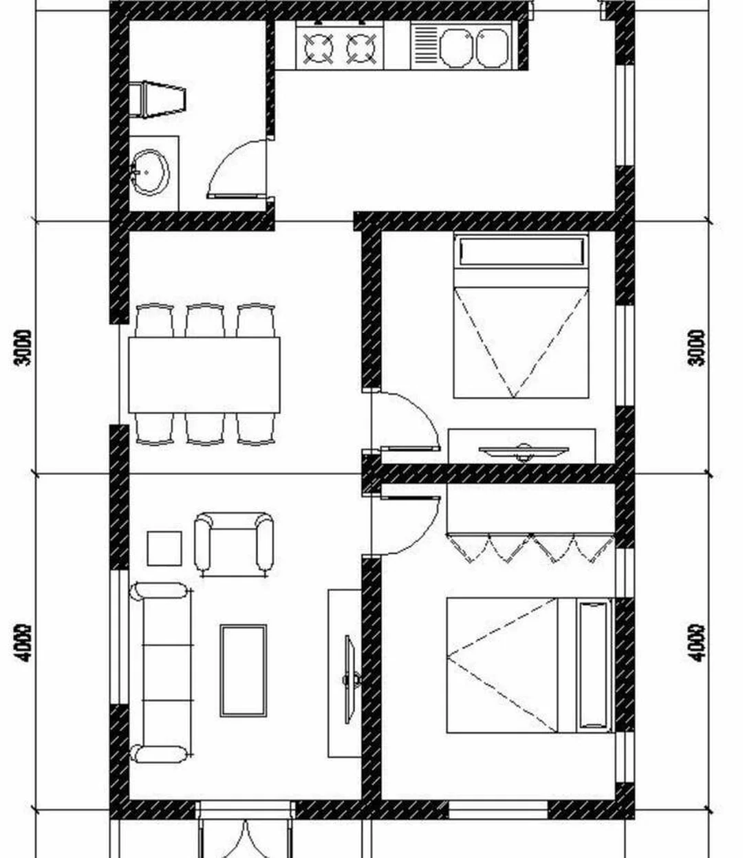 Bản vẽ nhà đơn giản nhà cấp 4 bản vẽ nhà đơn giản cho nhà cấp 4 có bố trí phòng