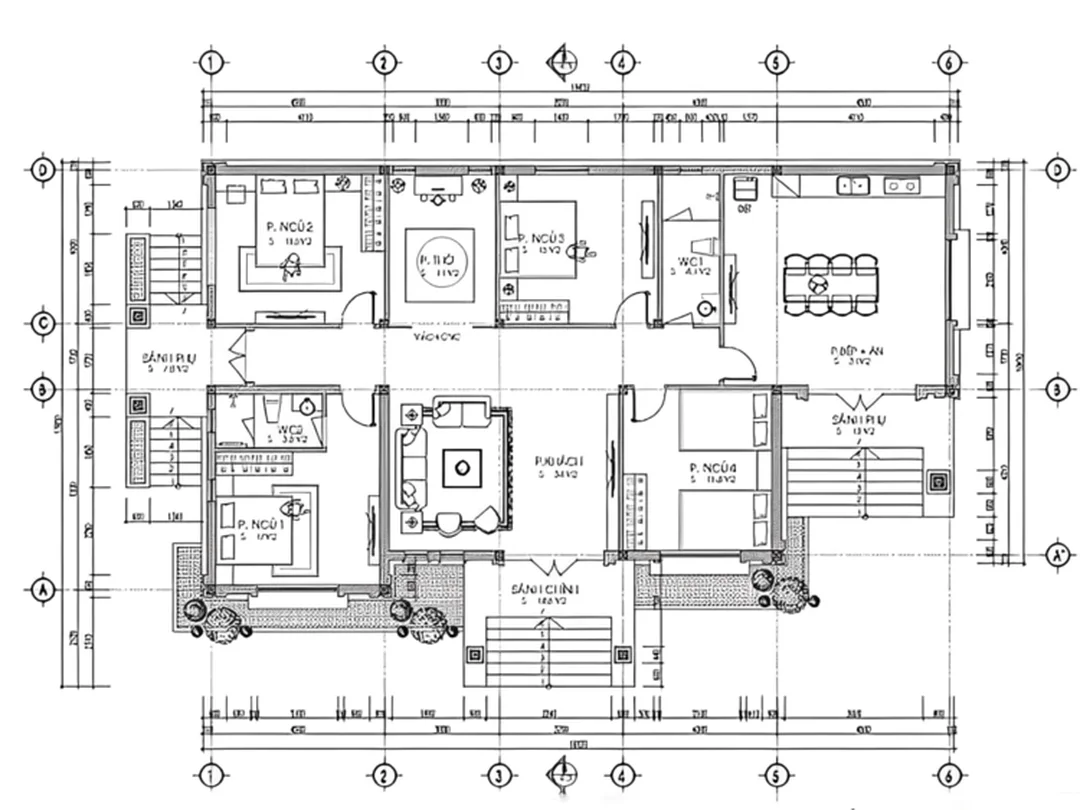 Bản vẽ nhà dùng trong kiểm tra mặt bằng và mặt cắt Bản vẽ nhà dùng trong kiểm tra mặt bằng và mặt cắt