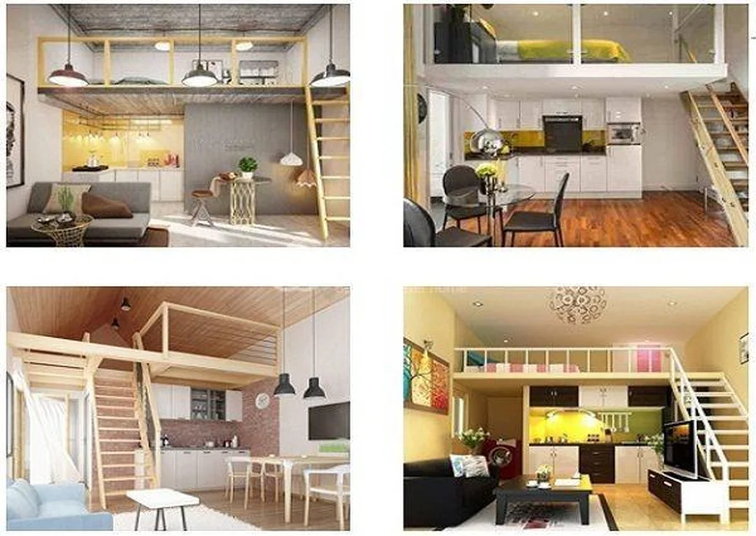bản vẽ nhà trọ có gác lửng dạng phối cảnh 3D để kiểm soát chi phí