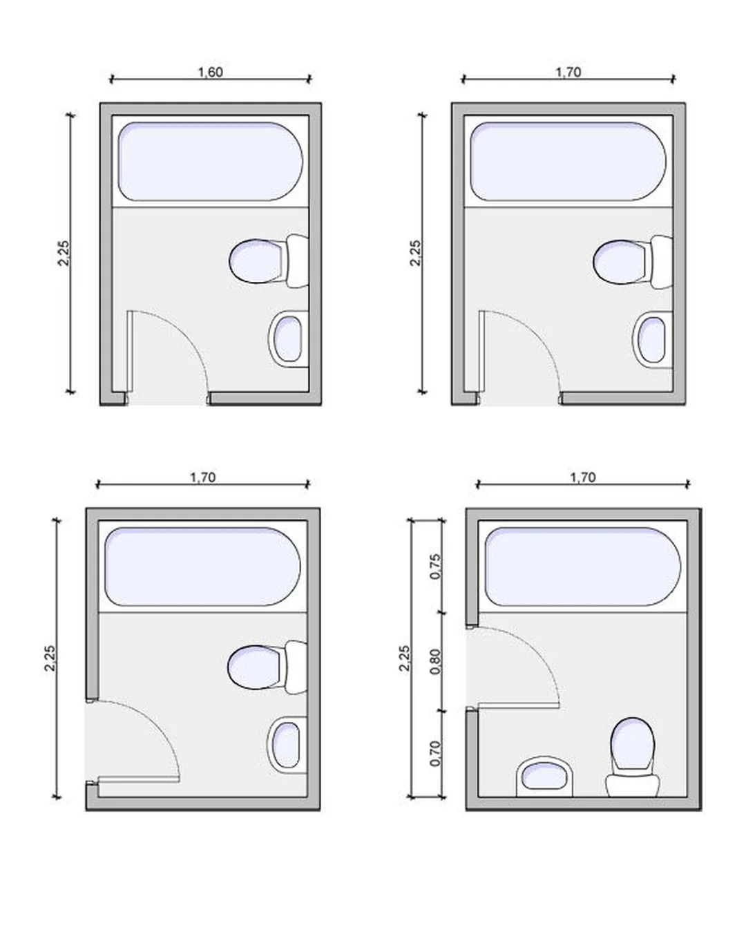 bản vẽ nhà vệ sinh với mặt bằng bố trí thiết bị cơ bản