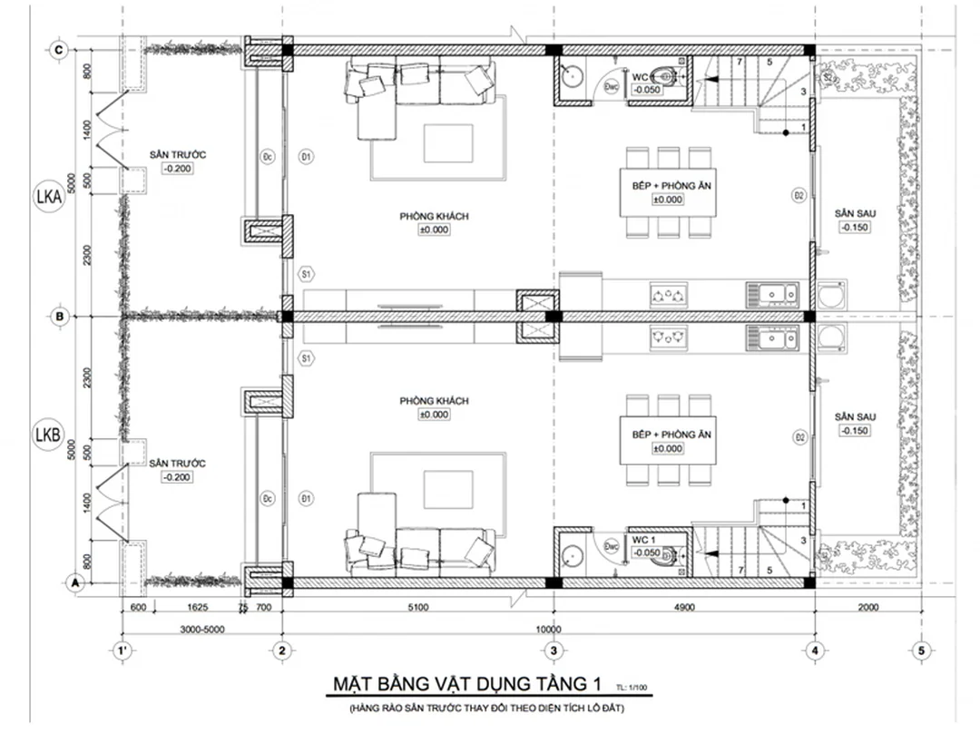 bản vẽ nhà xác định mặt bằng và bố trí không gian