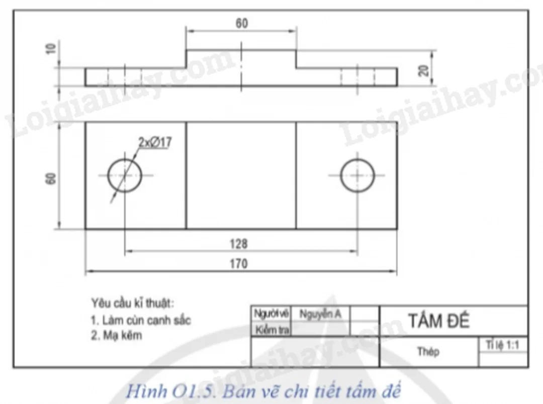 Kích thước trong cách đọc bản vẽ chi tiết