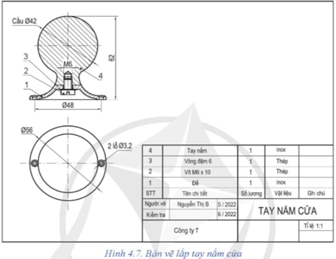 So sánh bản vẽ lắp và bản vẽ chi tiết trình tự đọc bản vẽ lắp so sánh với bản vẽ chi tiết