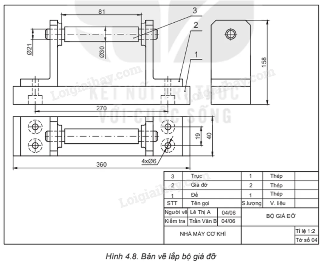Quy trình làm bài tập đọc bản vẽ lắp trình tự đọc bản vẽ lắp theo bài tập thực hành
