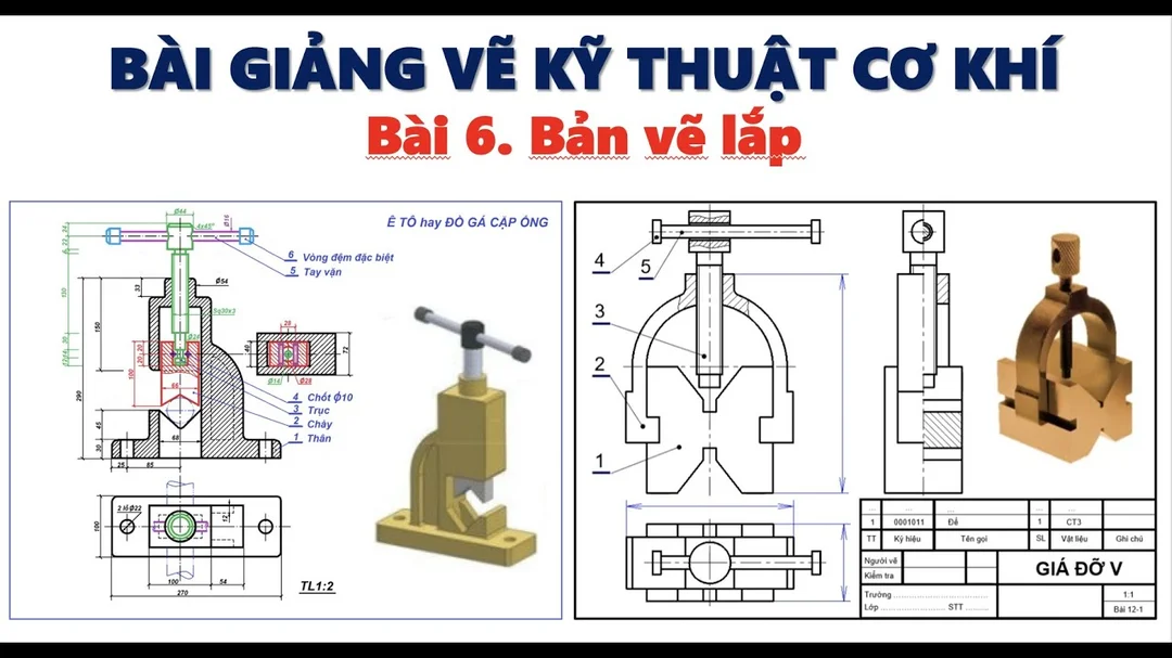 Video hướng dẫn đọc bản vẽ lắp cơ khí