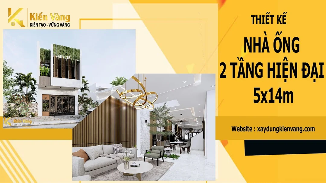 Video mẫu thiết kế nhà 2 tầng 5x14m hiện đại có bản vẽ