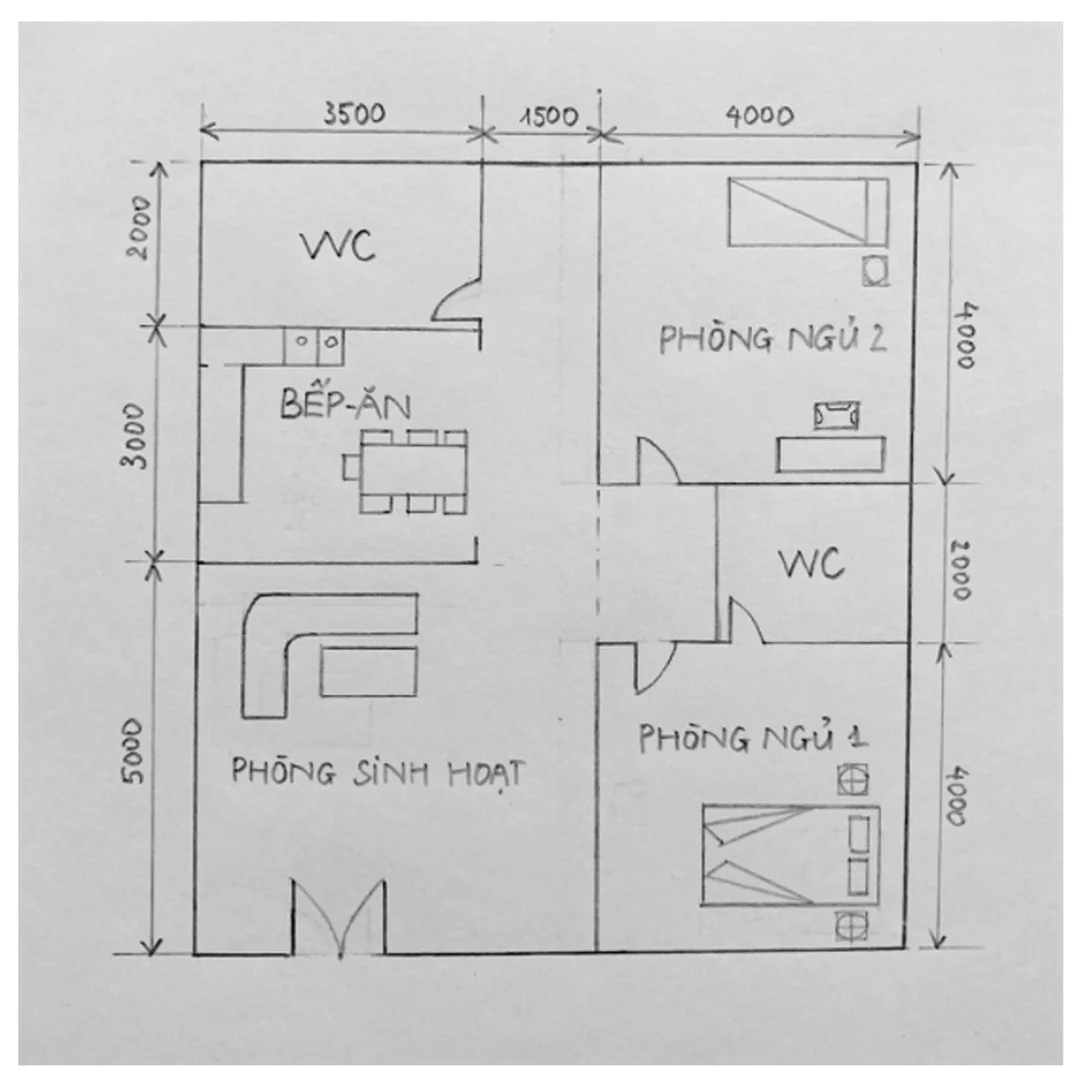 Bản vẽ mặt bằng nhà đơn giản cần kiểm tra trước khi thi công Bản vẽ mặt bằng nhà đơn giản cần kiểm tra trước khi thi công