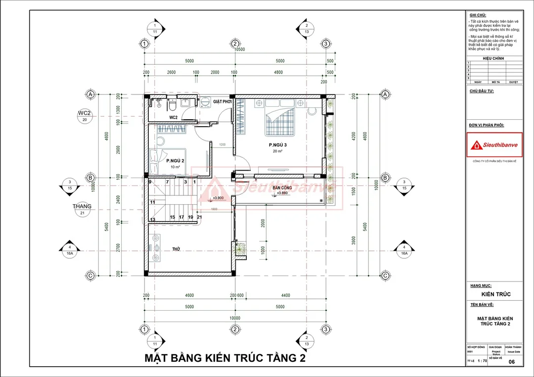 bản vẽ nhà 2 tầng 3d tầng 2 chữ L mái bằng hiện đại