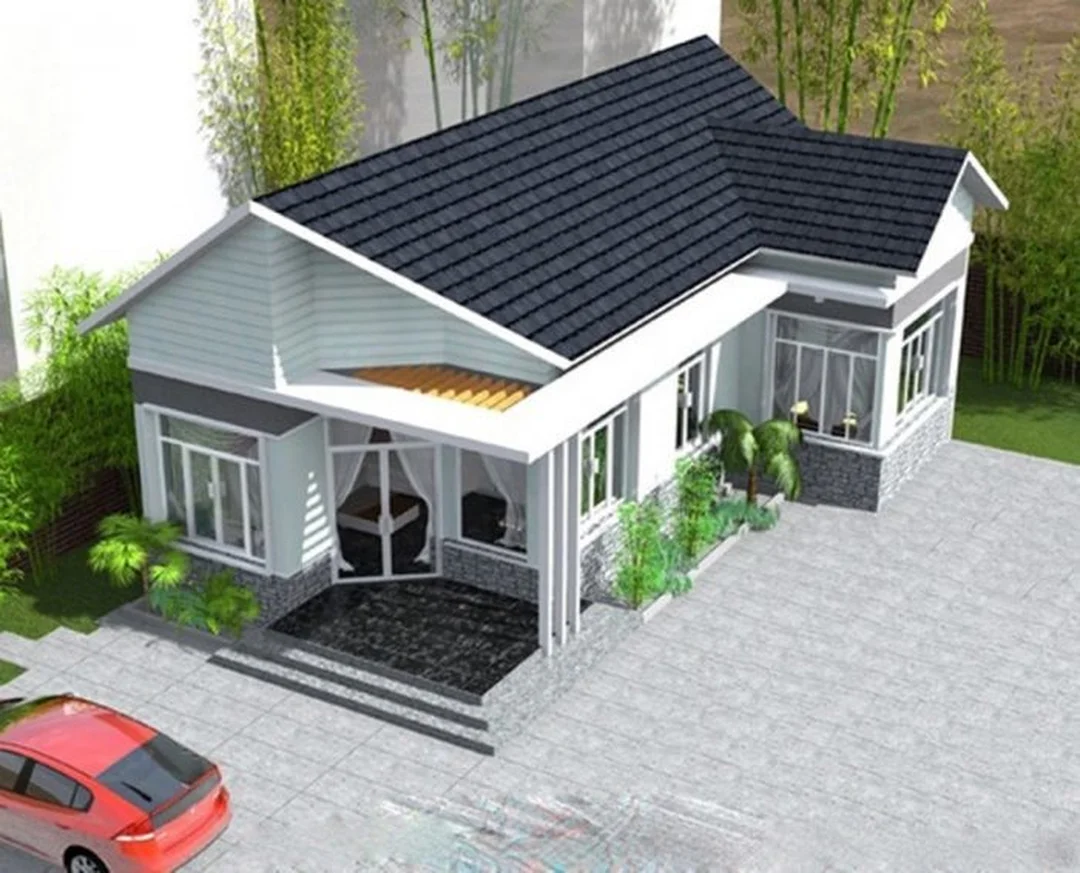 phong thủy nhà chữ l với khu vực đuôi nhà cần bố trí hợp lý